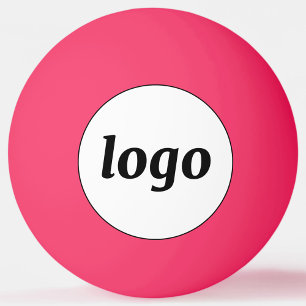 Eenvoudige Logo Business Promotional Branding Roze Pingpongbal