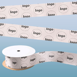 Eenvoudige Logo Business Promotionele Blush Roze Satijnen Lint