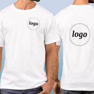 Eenvoudige Logo Crest en Achter Promotionele Zakel T-shirt