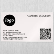 Eenvoudige Logo- en QR-code Blush roze