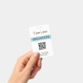 Eenvoudige Logo en QR Code Evenementen Badge (Handheld)