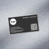 Eenvoudige logo en QR-code Magnetisch Visitekaartje (Voorbeeld)