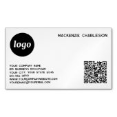 Eenvoudige Logo- en QR-code Magnetisch Visitekaartje (Voorkant)