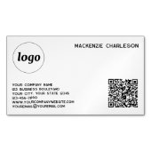 Eenvoudige Logo- en QR-code Magnetisch Visitekaartje (Voorkant)
