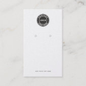 Eenvoudige Logo en QR-code Oorbellen Displaykaart Visitekaartje (Voorkant)