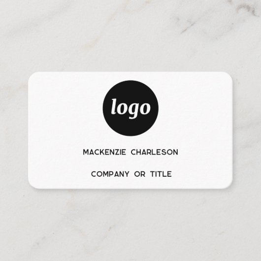 Eenvoudige Logo- en QR-code Visitekaartje (Voorkant)