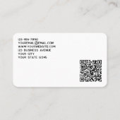 Eenvoudige Logo- en QR-code Visitekaartje (Achterkant)