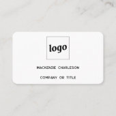 Eenvoudige Logo- en QR-code Visitekaartje (Voorkant)