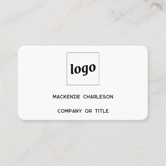 Eenvoudige Logo- en QR-code Visitekaartje (Voorkant)