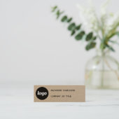 Eenvoudige Logo- en QR-codekraft Mini Visitekaartje (Staand voorkant)