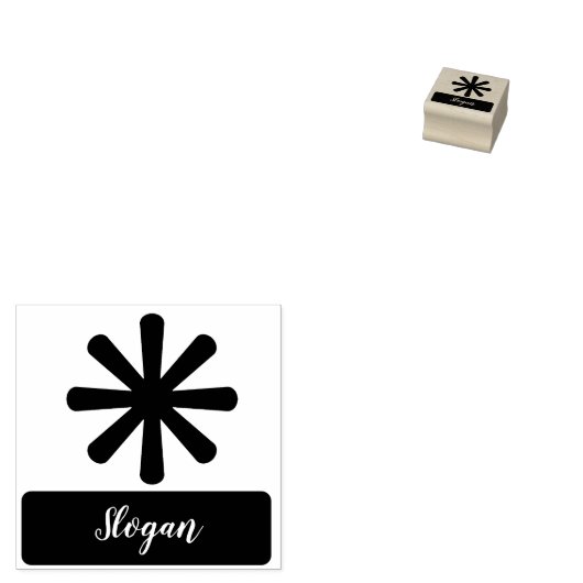 Eenvoudige Logo en slogan Rubberstempel (Gestempeld)