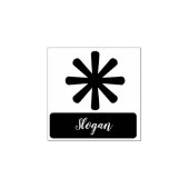 Eenvoudige Logo en slogan Rubberstempel (Afrduk)