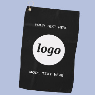 Eenvoudige logo- en tekst bedrijfs promotie golfhanddoek