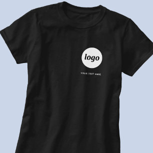 Eenvoudige logo- en tekst bedrijfsreclame t-shirt