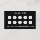 Eenvoudige Logo en tekst Black Customer Loyalty Ka Visitekaartje (Achterkant)