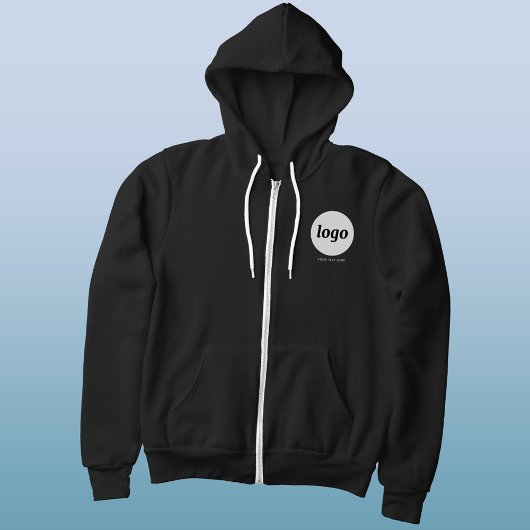 Eenvoudige Logo en tekst Business Crest en Back Hoodie