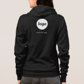 Eenvoudige Logo en tekst Business Crest en Back Hoodie (Achterkant)