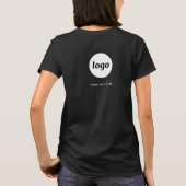 Eenvoudige Logo en tekst Business Crest en Back T-shirt (Achterkant)