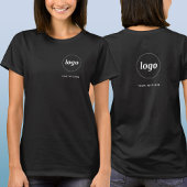 Eenvoudige Logo en tekst Business Crest en Back T-shirt