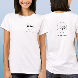 Eenvoudige Logo en tekst Business Crest en Back T-shirt
