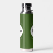 Eenvoudige Logo en tekst Business Forest Green Waterfles (Links)