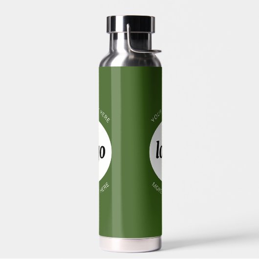 Eenvoudige Logo en tekst Business Forest Green Waterfles (Links)