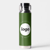 Eenvoudige Logo en tekst Business Forest Green Waterfles (Voorkant)