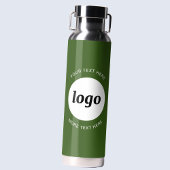 Eenvoudige Logo en tekst Business Forest Green Waterfles