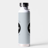 Eenvoudige Logo en tekst Business Powder Blue Waterfles (Links)