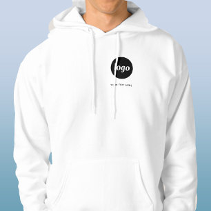Eenvoudige Logo en tekst Business Promotional Cres Hoodie