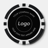 Eenvoudige Logo en Tekst Business Promotionele QR- Poker Chips (Voorkant)