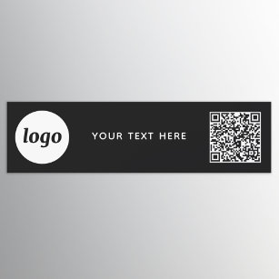 Eenvoudige Logo en Tekst Business QR Code Promotie Automagneet