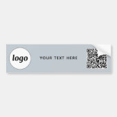 Eenvoudige Logo en Tekst Business QR Code Promotie Bumpersticker (Voorkant)