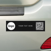 Eenvoudige Logo en Tekst Business QR Code Promotie Bumpersticker (Op auto)