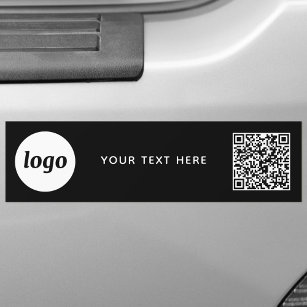 Eenvoudige Logo en Tekst Business QR Code Promotie Bumpersticker