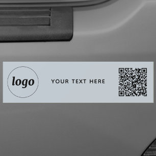 Eenvoudige Logo en Tekst Business QR Code Promotie Bumpersticker