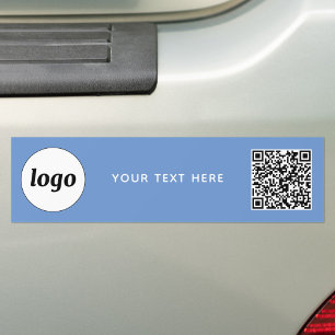 Eenvoudige Logo en Tekst Business QR Code Promotie Bumpersticker