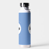 Eenvoudige Logo en tekst Business Sky Blue Waterfles (Links)