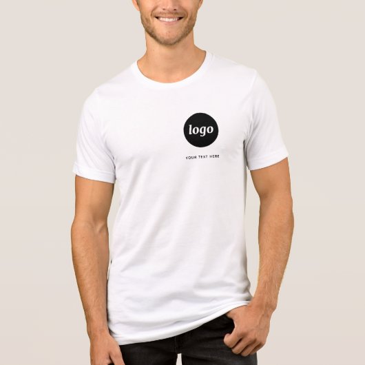 Eenvoudige Logo en tekst Business T-Shirt (Voorkant)