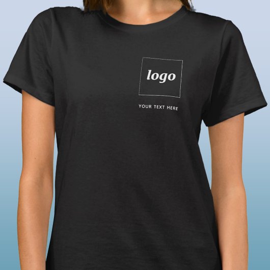 Eenvoudige Logo en tekst Business T-Shirt