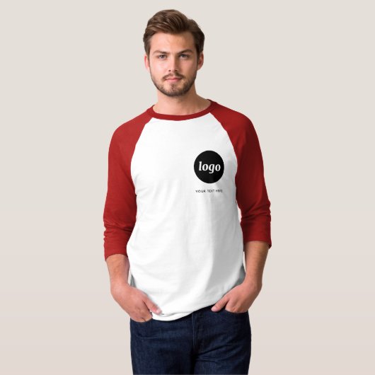 Eenvoudige Logo en tekst Business T-Shirt (Voorkant volledig)