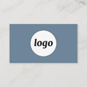Eenvoudige Logo en tekst Dusty Blue Grey Visitekaartje (Achterkant)