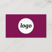 Eenvoudige Logo en tekst Magenta Cherry Pink Visitekaartje (Achterkant)
