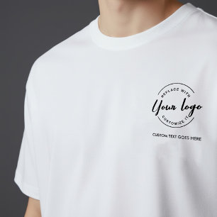 Eenvoudige logo en tekst moderne bedrijfsbranding t-shirt