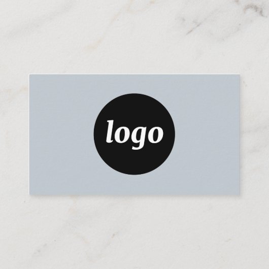 Eenvoudige Logo en tekst poeder blauw Visitekaartje (Achterkant)