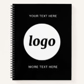 Eenvoudige Logo en tekst promotiezaken Notitieboek (Voorkant)