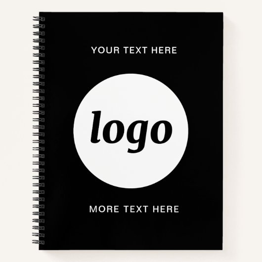 Eenvoudige Logo en tekst promotiezaken Notitieboek (Voorkant)