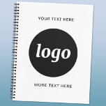 Eenvoudige Logo en tekst promotiezaken Planner<br><div class="desc">Eenvoudig logo en aangepast tekstontwerp om merkloyaliteit te bevorderen en uw kleine bedrijf te promoten. Vervang de logo door uw eigen tekst en wijzig of verwijder de bovenste en onderste tekst aan de voorkant om deze aan te passen. Perfect voor gebruik in uw bedrijf, voor promotionele doeleinden en om te...</div>