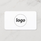 Eenvoudige Logo en tekst QR Code Professional Visitekaartje (Achterkant)