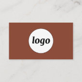 Eenvoudige Logo en Tekst QR Code Terracotta Visitekaartje (Achterkant)